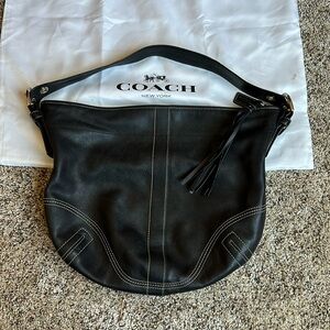 Like new Coach black leather bag